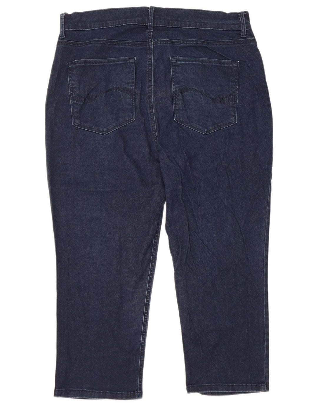 LEE Calça jeans feminina de cintura alta com ajuste fácil EUA 16 2XL W34 L21 azul marinho