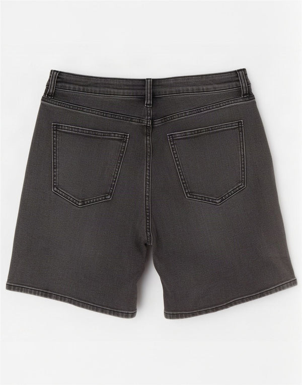 Shorts jeans feminino Marks & Spencer Boyfriend UK 12 médio W32 algodão preto