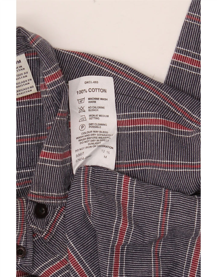 Camisa masculina DOCKERS de algodão listrado azul marinho médio