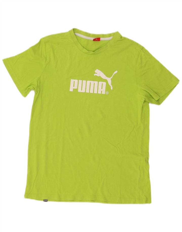 Camiseta feminina PUMA com estampa gráfica 15-16 anos algodão verde