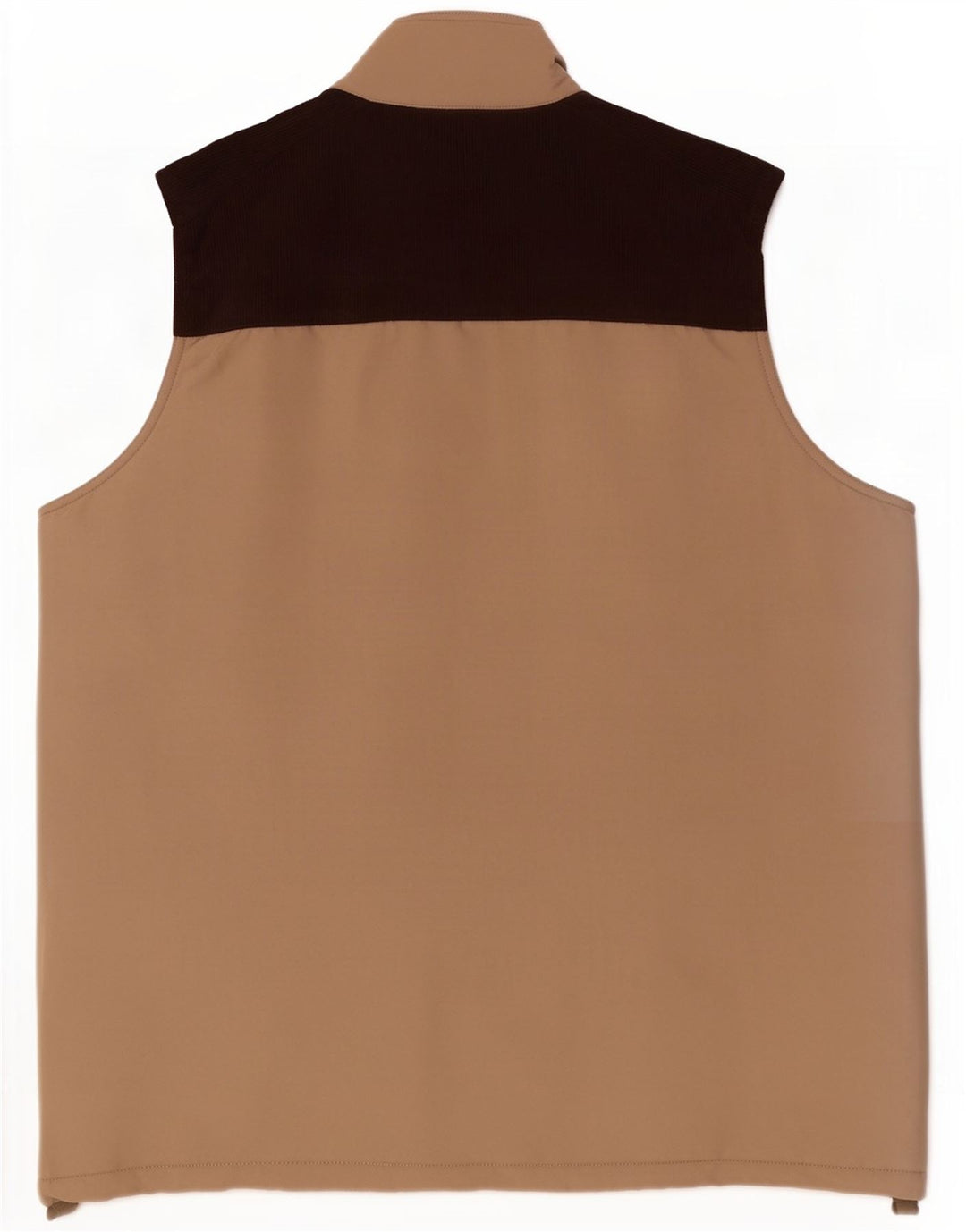 Cotton Traders Masculino Utility Gilet UK 40 Grande Poliéster Colourblock Bege