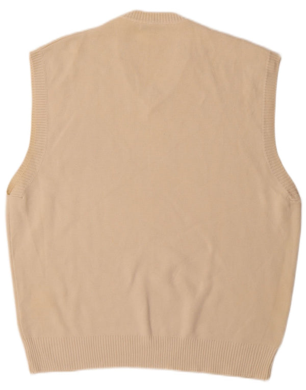 Regata masculina Zara com colete grande de algodão bege