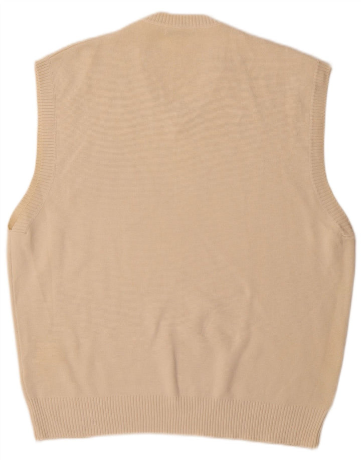Regata masculina Zara com colete grande de algodão bege
