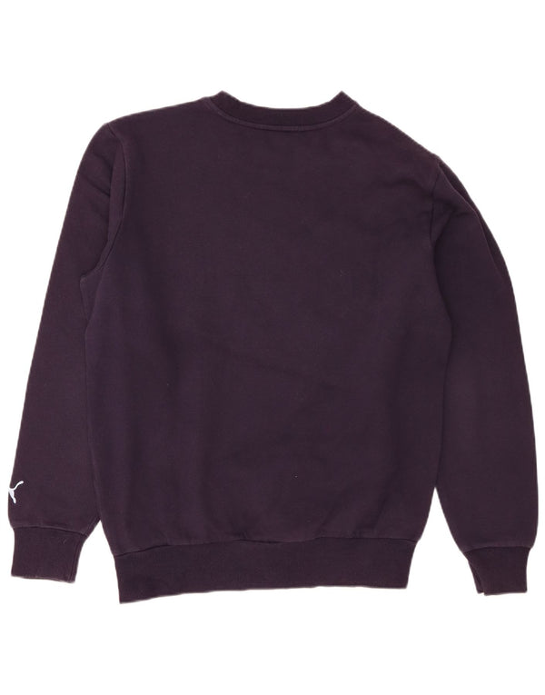 Puma masculino gráfico moletom jumper pequeno algodão azul marinho
