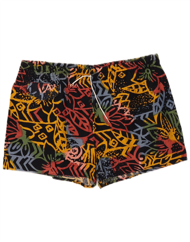Shorts de natação masculino VINTAGE XL algodão floral preto