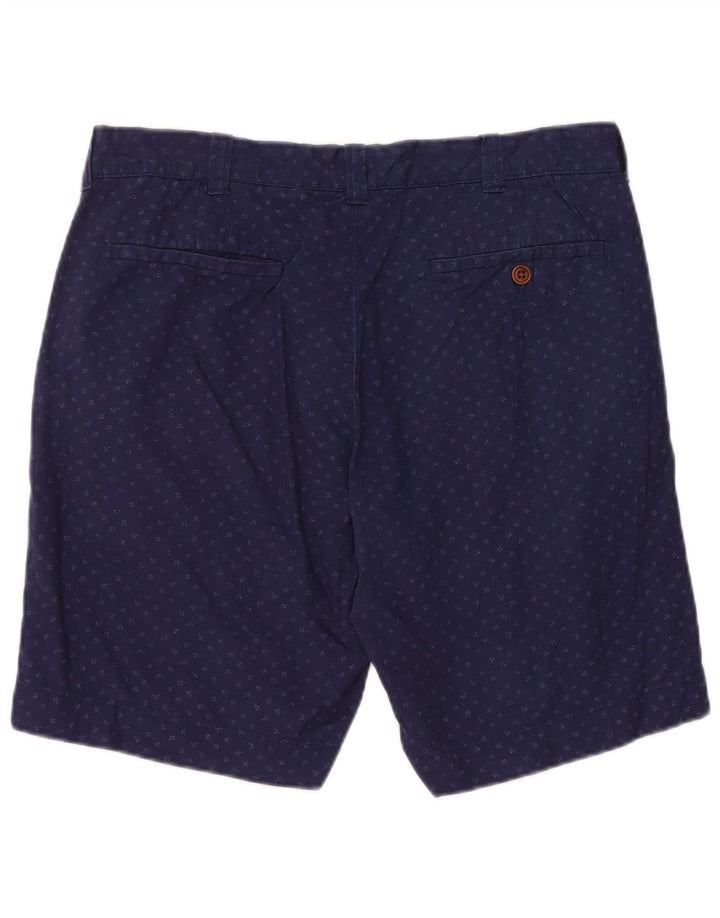 J. CREW Mens Stanton Chino Shorts W32 Algodão manchado azul marinho médio