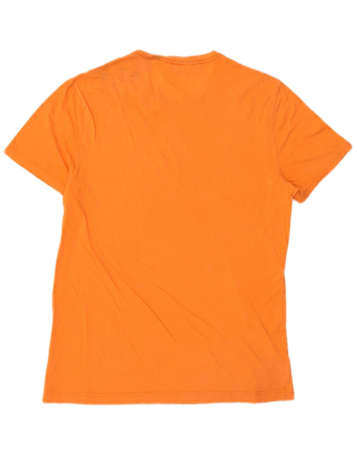 Camiseta gráfica masculina Penguin Top médio algodão laranja