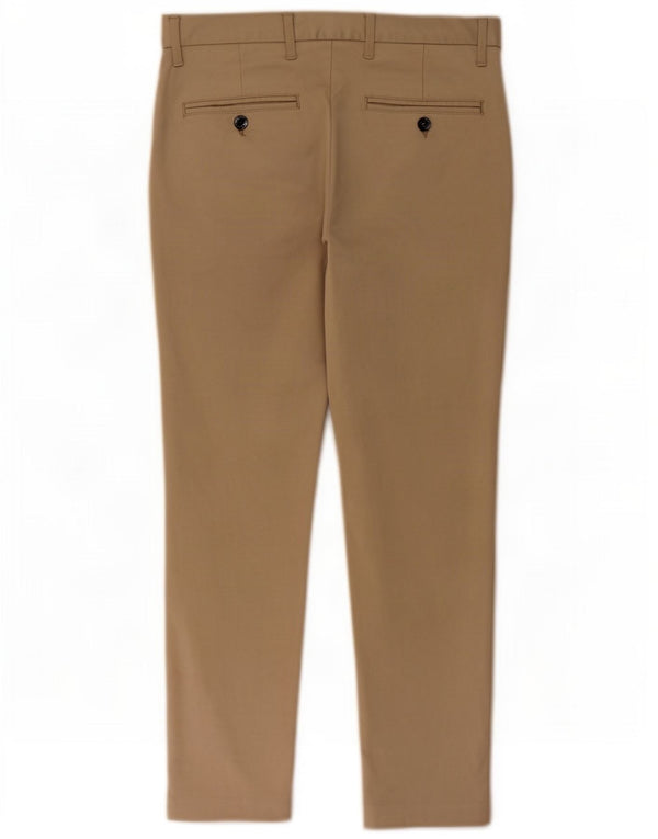 Zara Mens Slim Chino Calças EU 38 Pequeno W30 L26 Bege