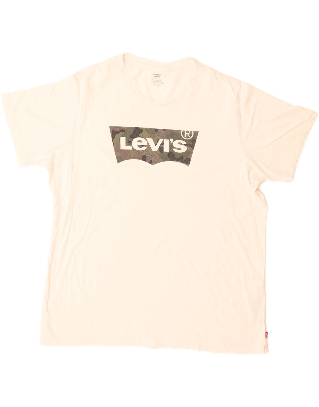 Camiseta gráfica masculina Levi's Top XL algodão branco