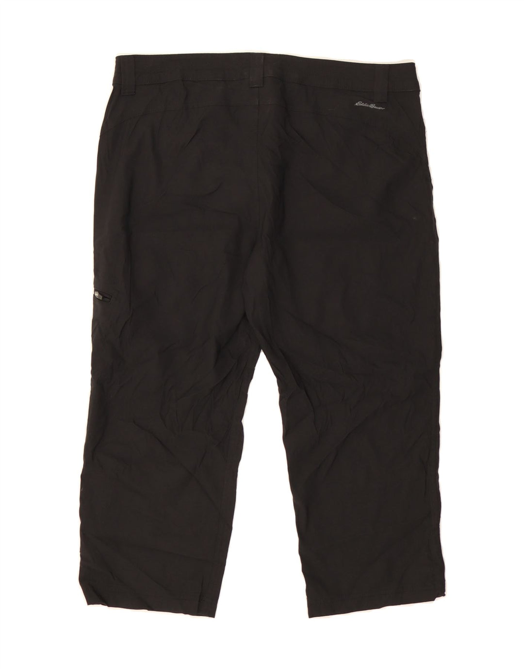 EDDIE BAUER Womens Straight Cargo Capri Trousers US 12 Large W34 L20 Black Vintage Eddie Bauer and Second-Hand Eddie Bauer from Messina Hembry 
