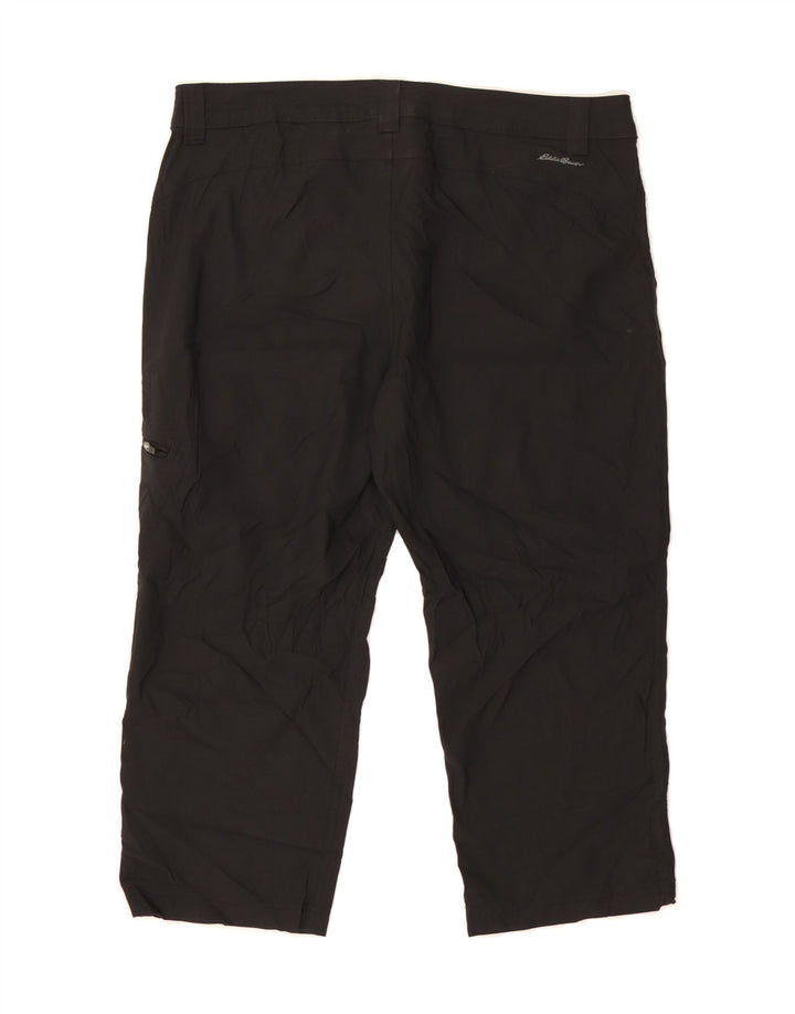 EDDIE BAUER Womens Straight Cargo Capri Trousers US 12 Large W34 L20 Black Vintage Eddie Bauer and Second-Hand Eddie Bauer from Messina Hembry 