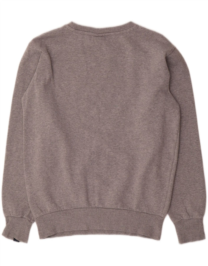 Ellesse moletom feminino grande com estampa gráfica UK 8 pequeno algodão cinza