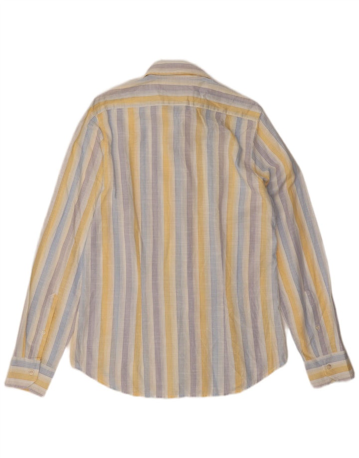 Camisa masculina Benetton média listrada multicolorida