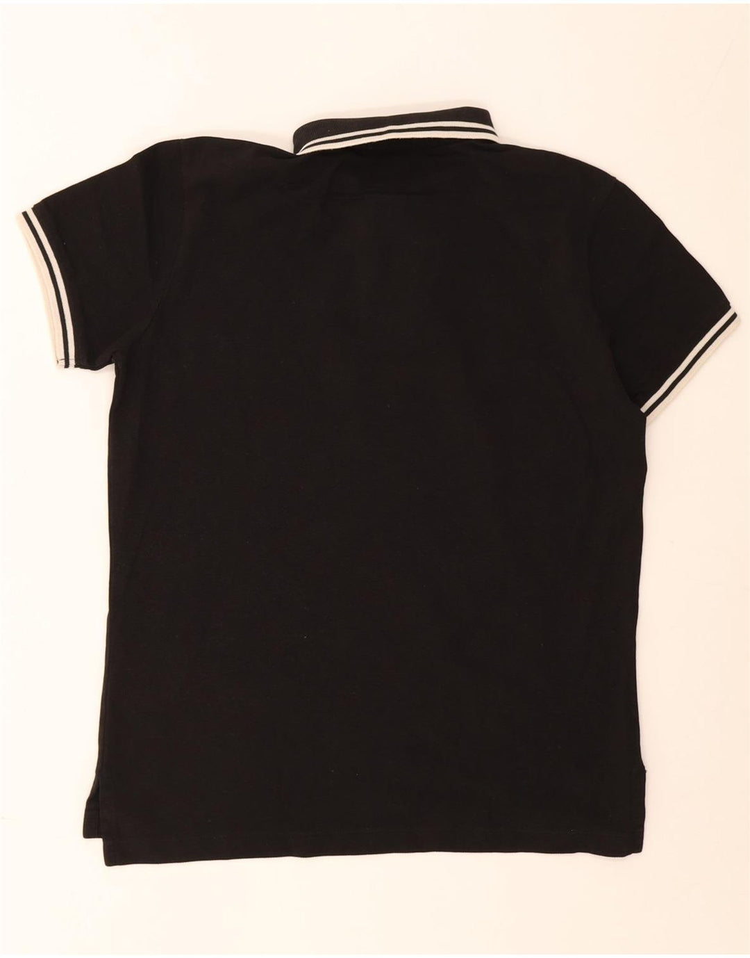 Camisa polo masculina Jeckerson de algodão listrado preto médio