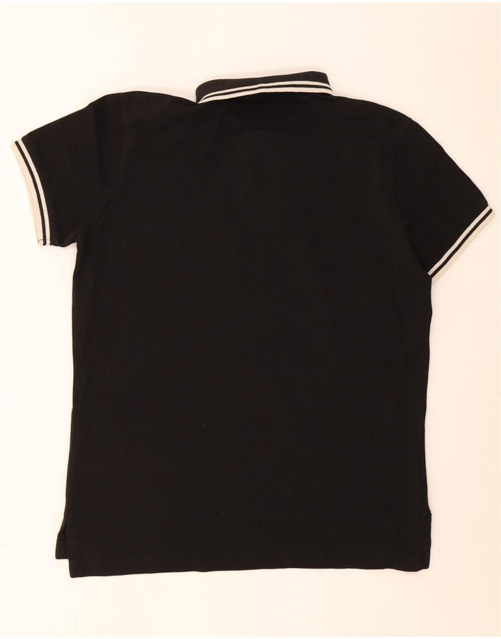 Camisa polo masculina Jeckerson de algodão listrado preto médio