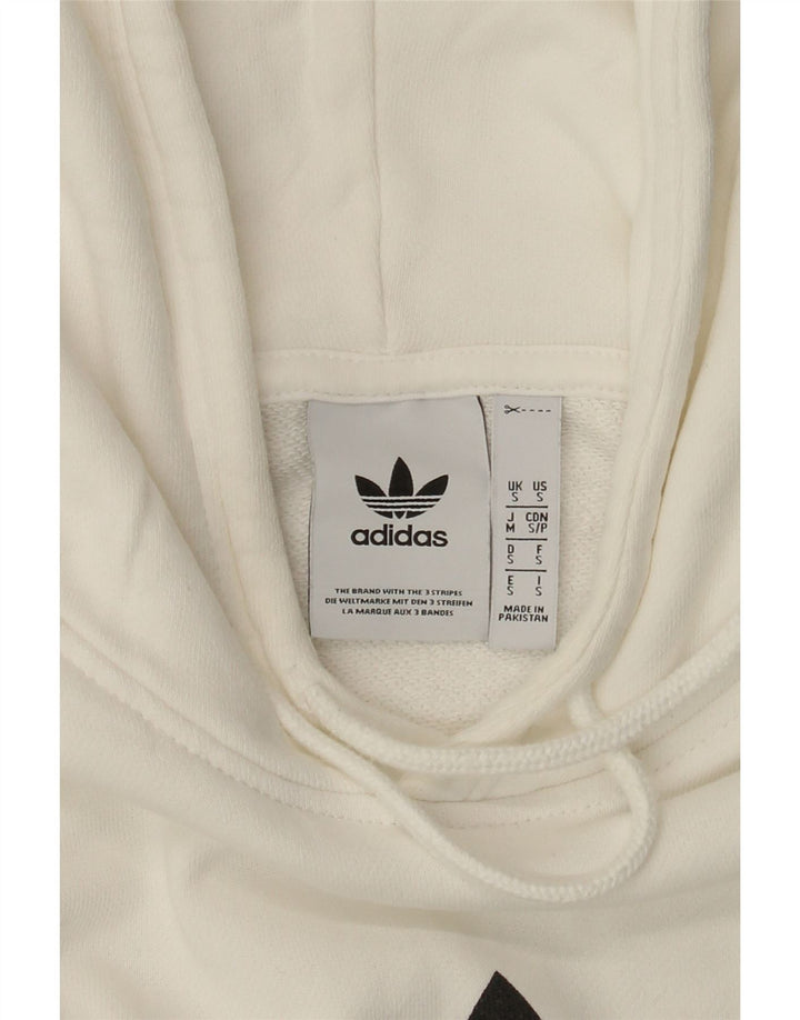 Adidas Mens Graphic Hoodie Jumper Pequeno Branco