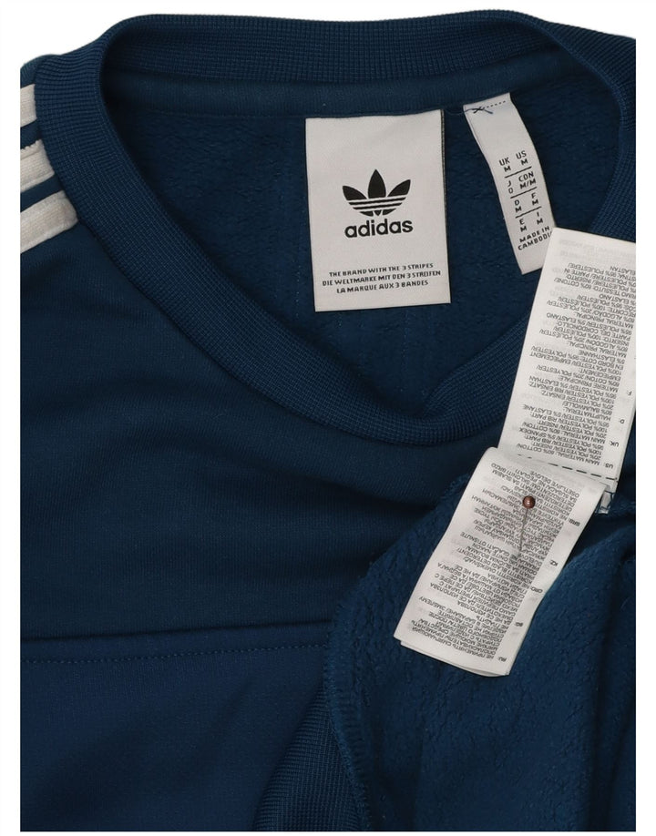 ADIDAS Mens Moletom Jumper Médio Algodão Azul