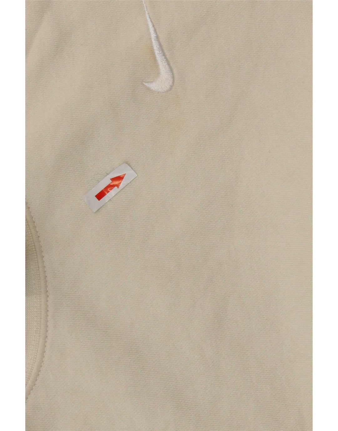 Nike Womens Crop Oversized Moletom Jumper UK 14 Médio Off White Algodão