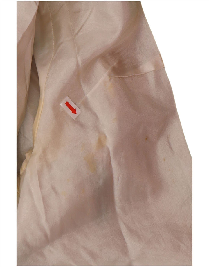 Jaqueta blazer feminina VINTAGE Longline com padrão abstrato UE 42 verde grande