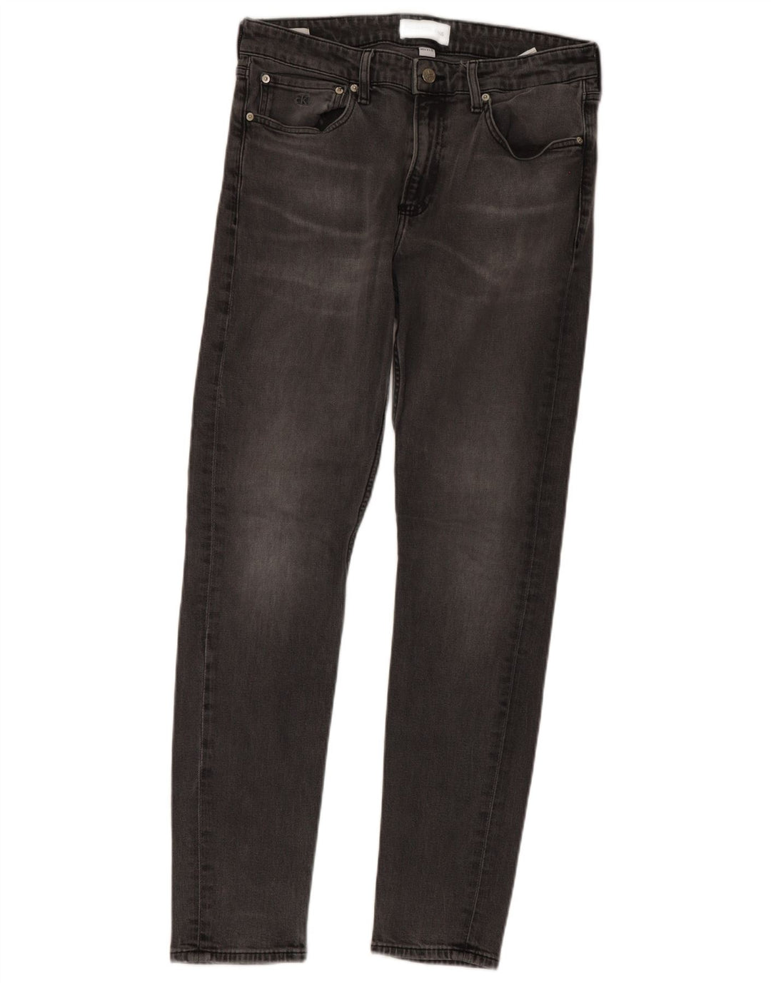 Calvin Klein Masculino Slim Jeans W33 L32 Cinza Algodão