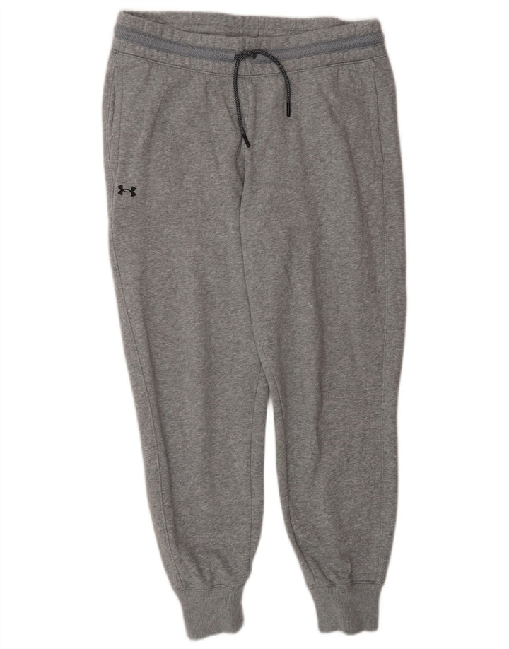 Calça de treino masculina UNDER ARMOUR de algodão cinza médio