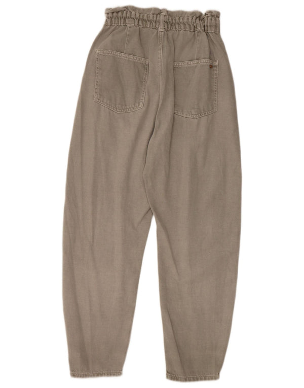 Calça jeans feminina cintura alta Zara EU 36 XS W26 L25 algodão cinza