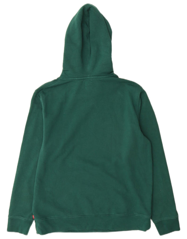 Suéter com capuz gráfico padrão masculino Levi's verde médio