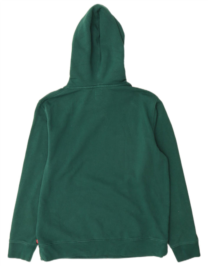 Suéter com capuz gráfico padrão masculino Levi's verde médio
