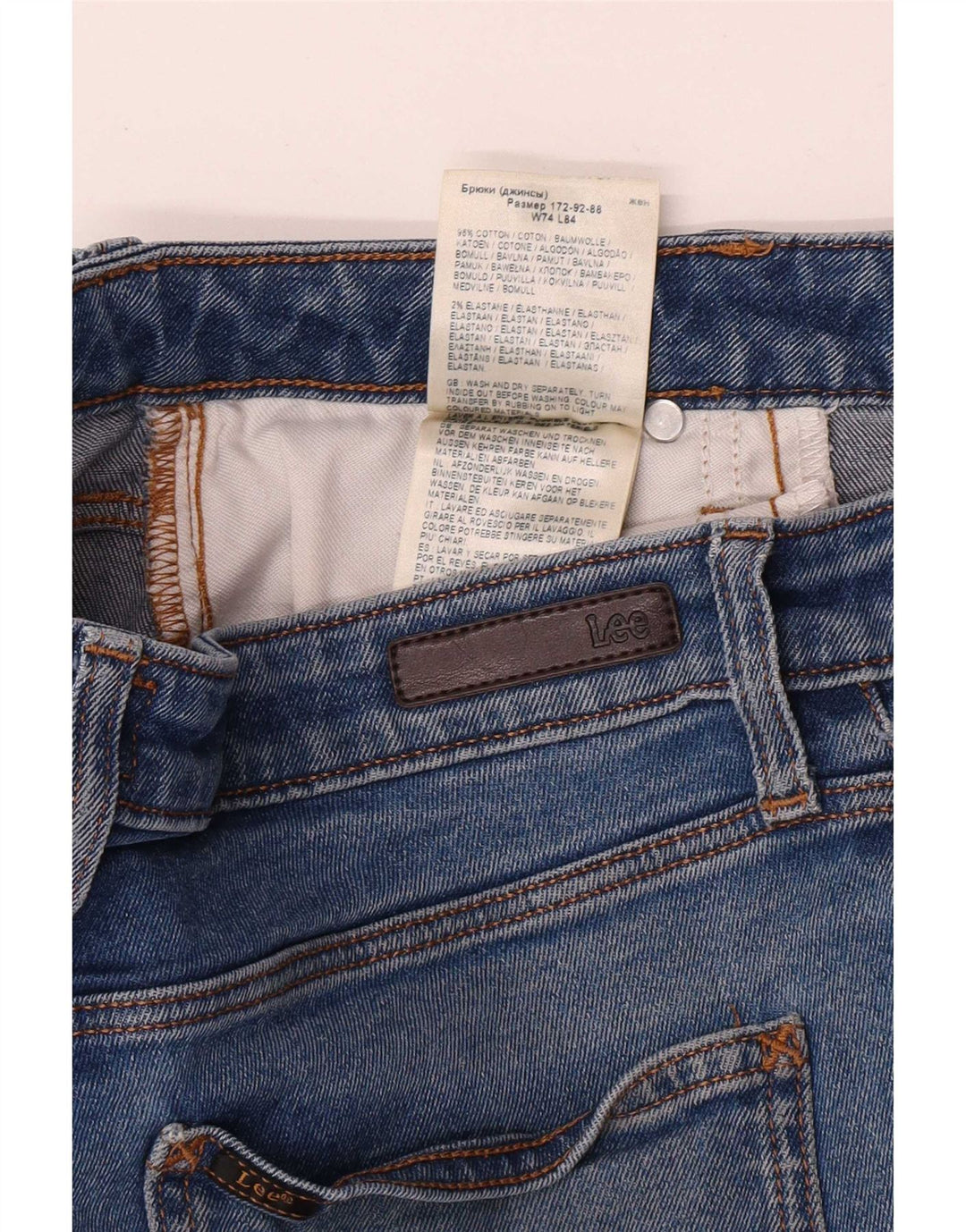 Lee Womens Crop Wide Leg Jeans W29 L26 Azul Algodão