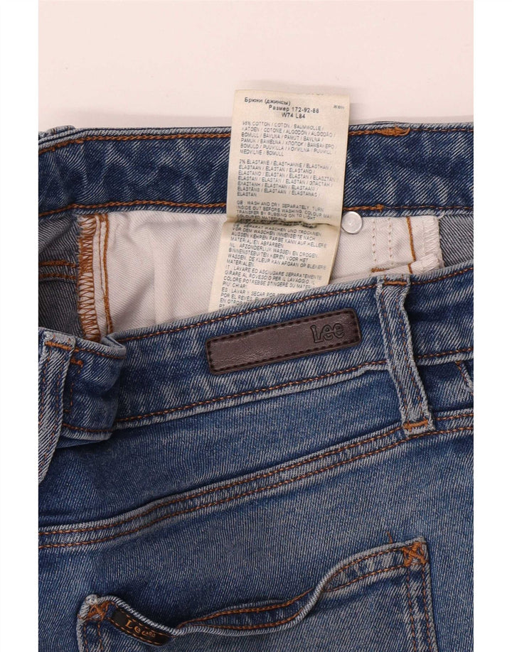 Lee Womens Crop Wide Leg Jeans W29 L26 Azul Algodão