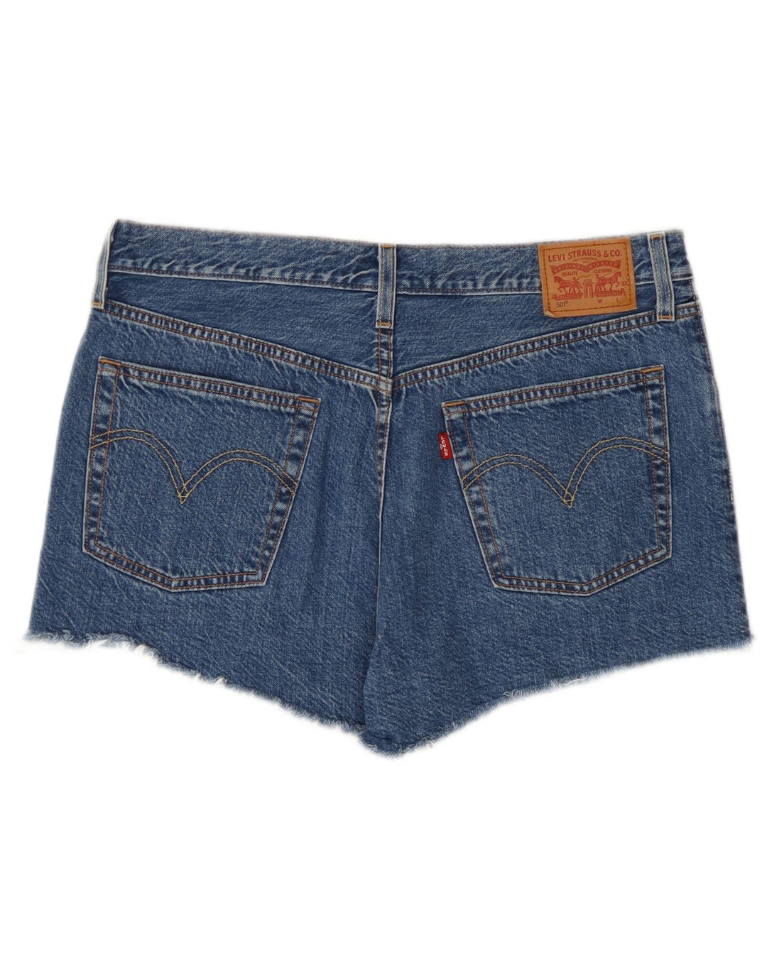 Shorts jeans feminino 501 da Levi's W31 algodão azul médio