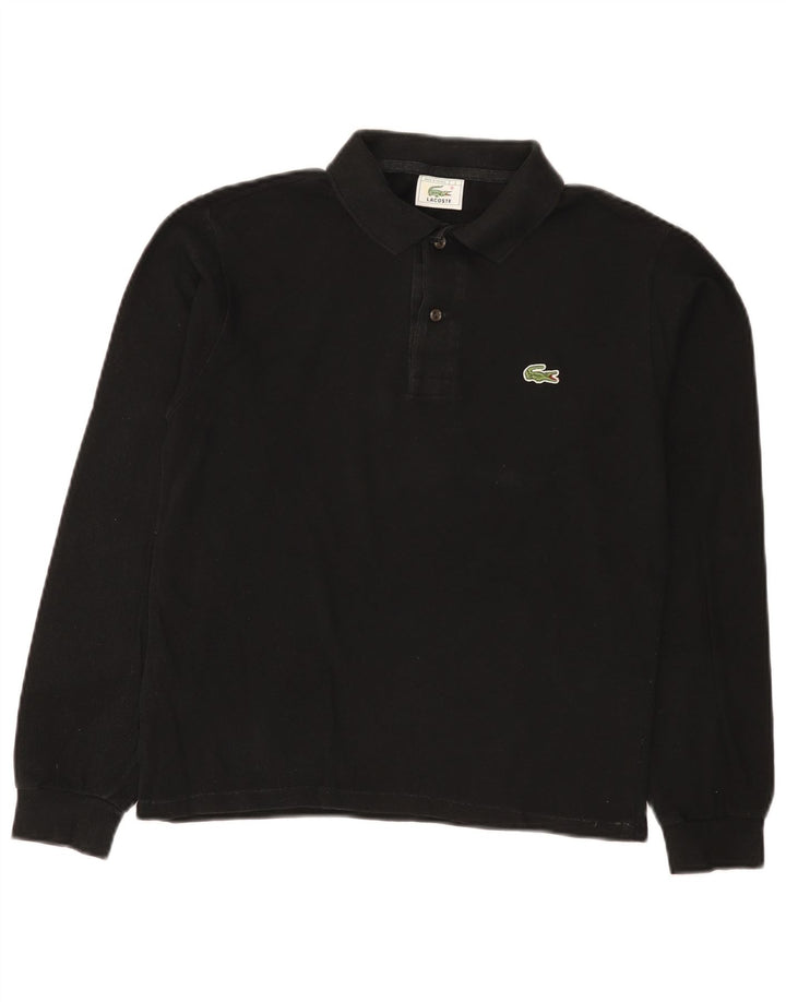 Camisa polo masculina de manga comprida Lacoste tamanho 3 pequena preta