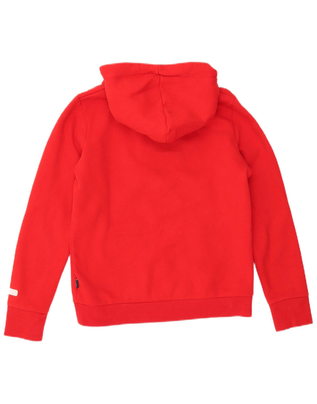 Jumper feminino com capuz gráfico SUPERDRY Reino Unido 12 algodão vermelho médio