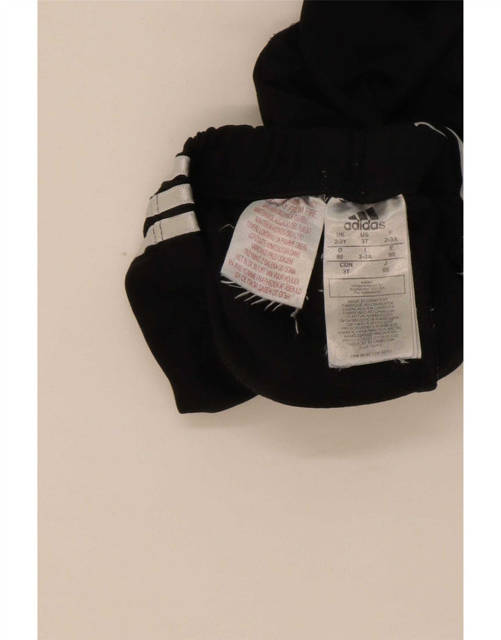 Adidas meninos calças de treino joggers 2-3 anos preto poliéster