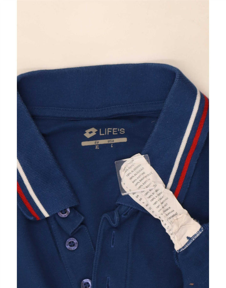 Camisa polo masculina Lotto grande azul
