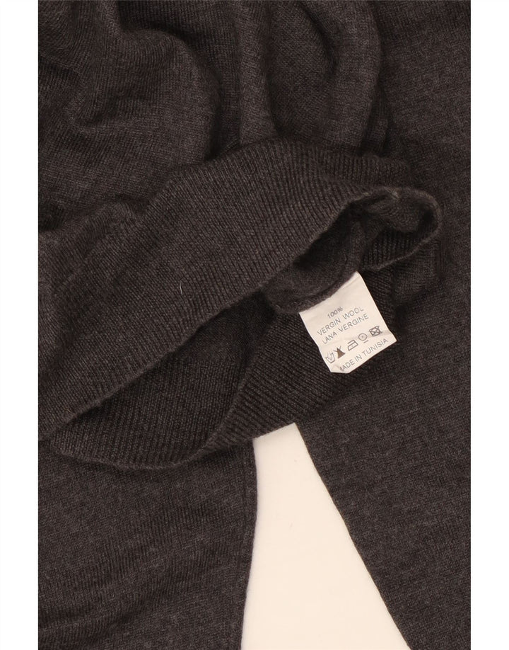 Suéter cardigã masculino Calvin Klein Jeans lã cinza médio