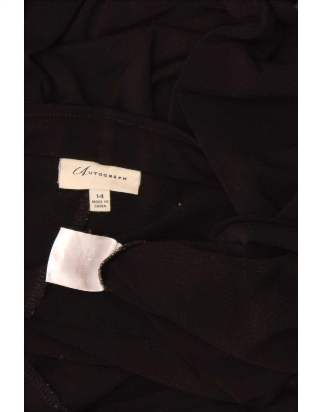 Leggings autograph femininas da Marks & Spencer Reino Unido 14 grande poliéster preto