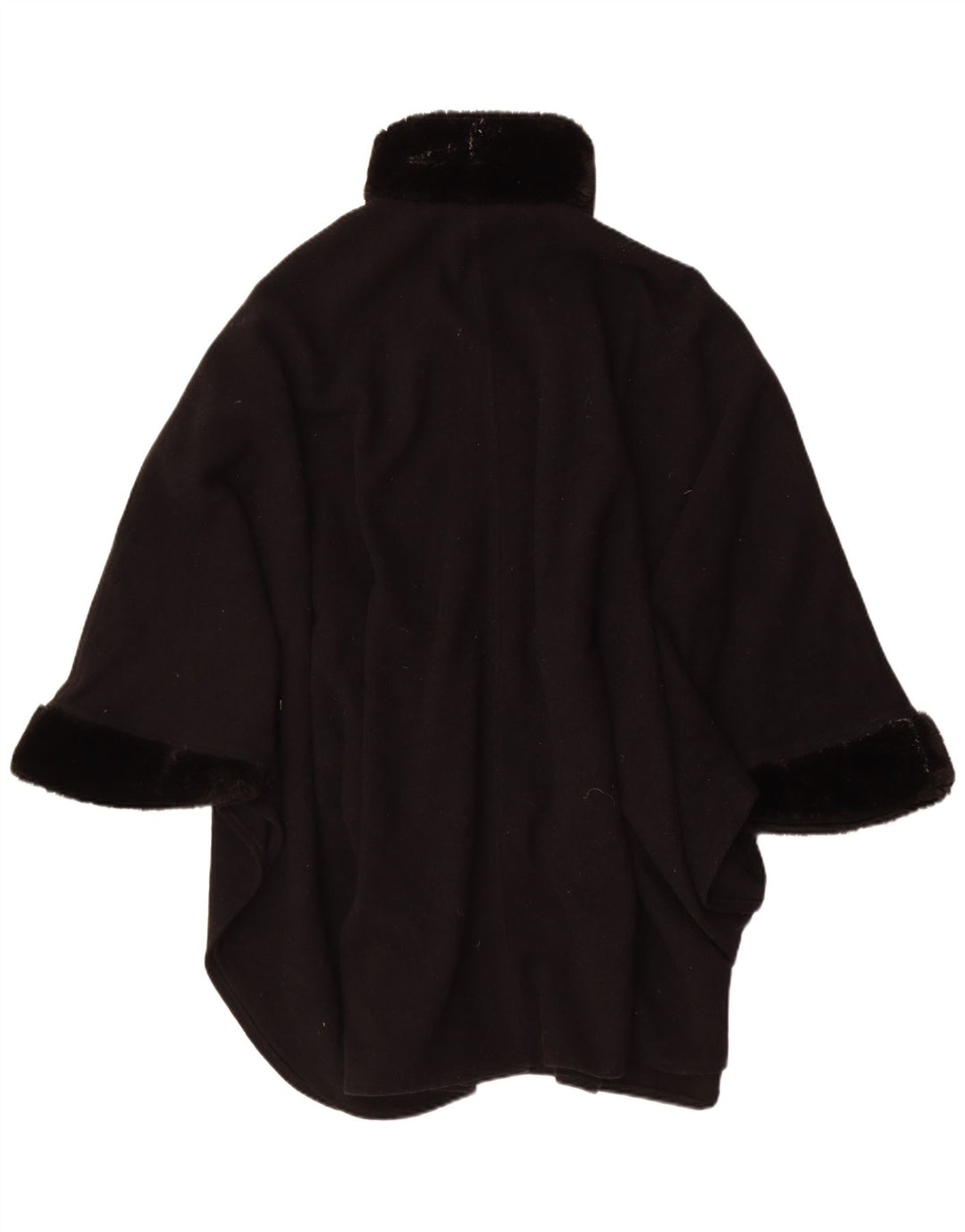 Casaco Poncho Vintage Feminino Tamanho Único Preto