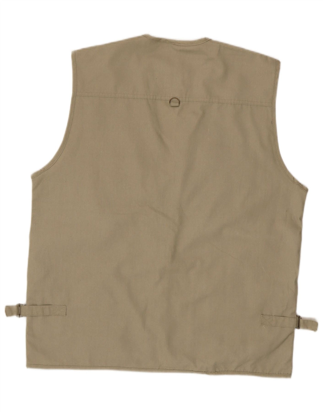 Colete utilitário masculino vintage UK 42 XL poliéster bege