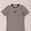 Camiseta Nike Boys CR7 Graphic Top 12-13 anos grande xadrez branco