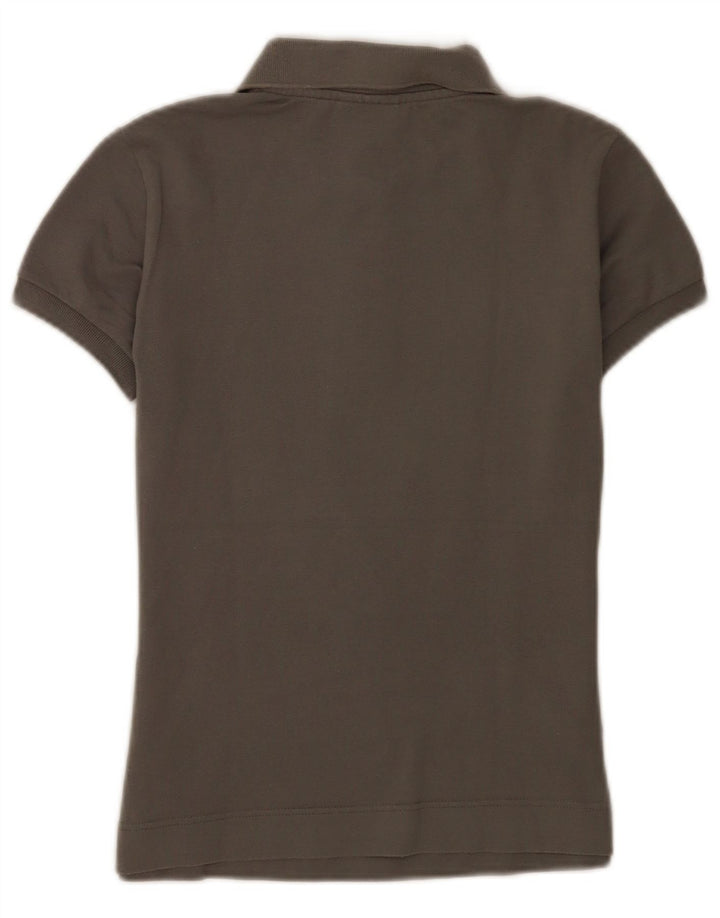 Camisa polo feminina Lacoste tamanho 36 pequeno algodão cinza