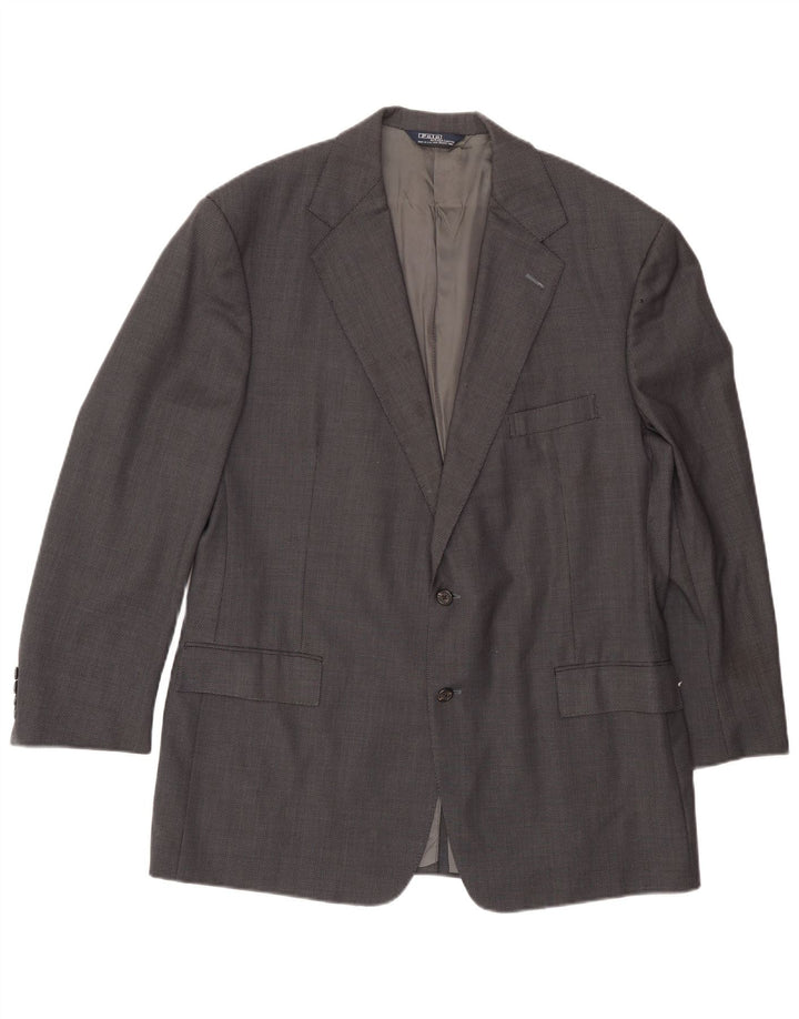 Jaqueta Blazer Masculina Polo Ralph Lauren com 2 Botões Reino Unido 40 Grande Azul Marinho Manchado