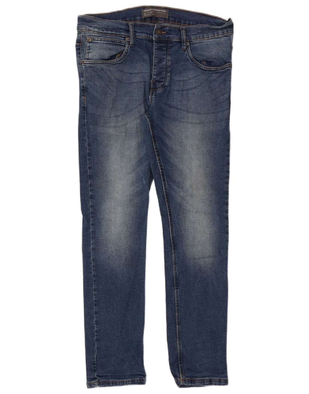 FRENCH CONNECTION Mens Jeans Slim W34 L30 Azul Algodão
