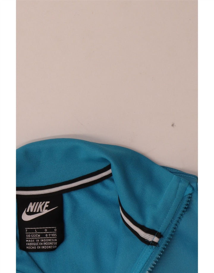 Jaqueta Nike Boys Graphic Tracksuit Top 6-7 anos grande bloco colorido azul