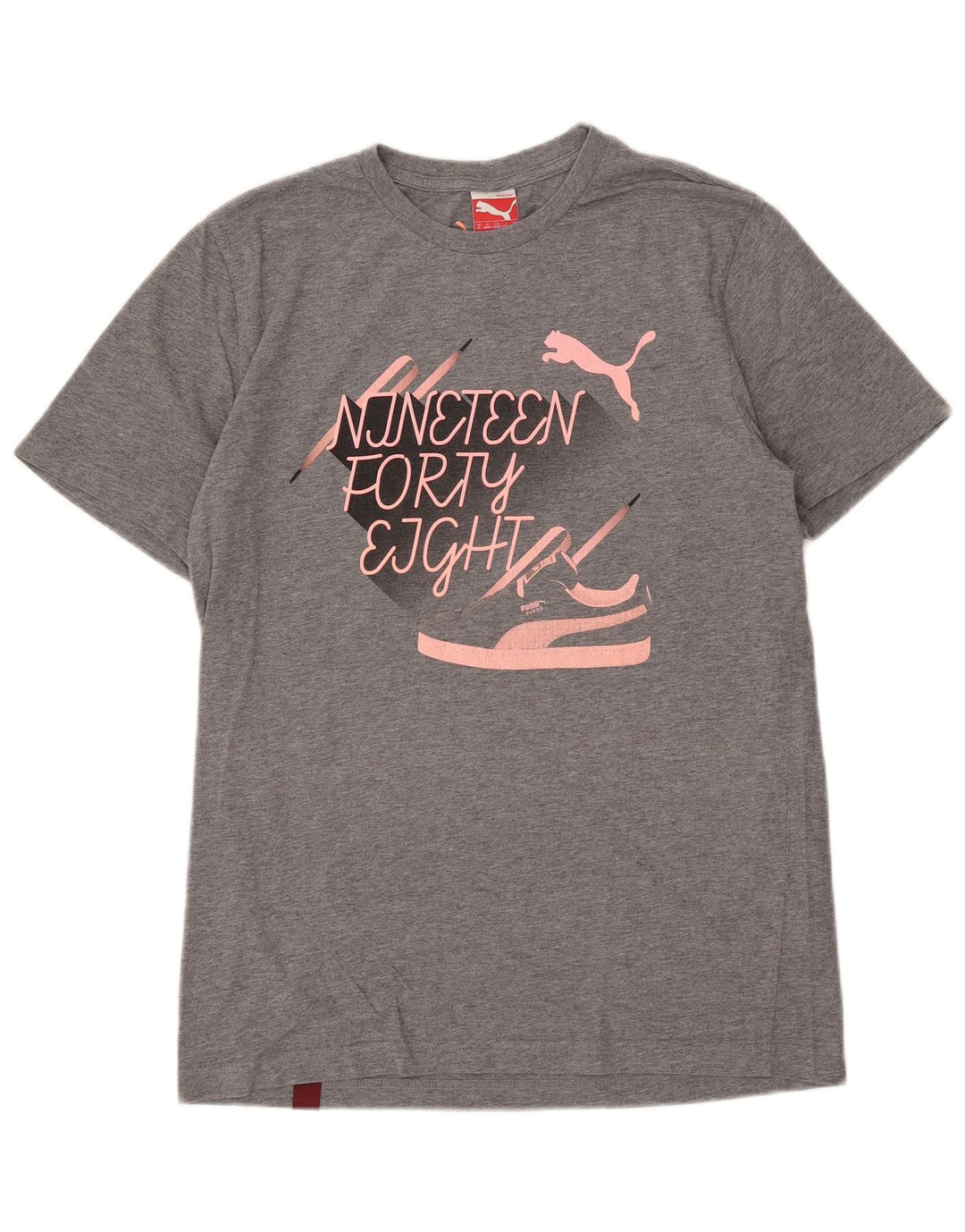 Puma Camiseta Masculina Graphic Top Cinza Médio