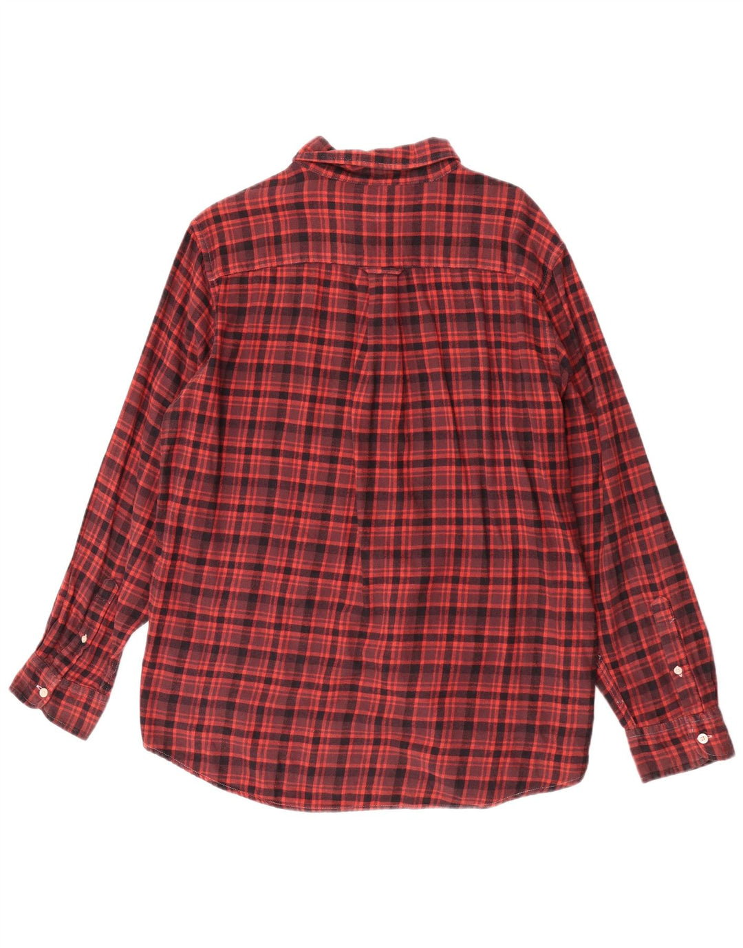 Camisa masculina de flanela Chaps grande algodão xadrez Borgonha