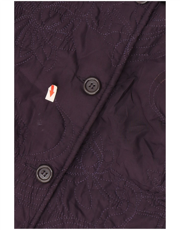 Sobretudo feminino Marks & Spencer Autograph UK 18 XL roxo poliéster