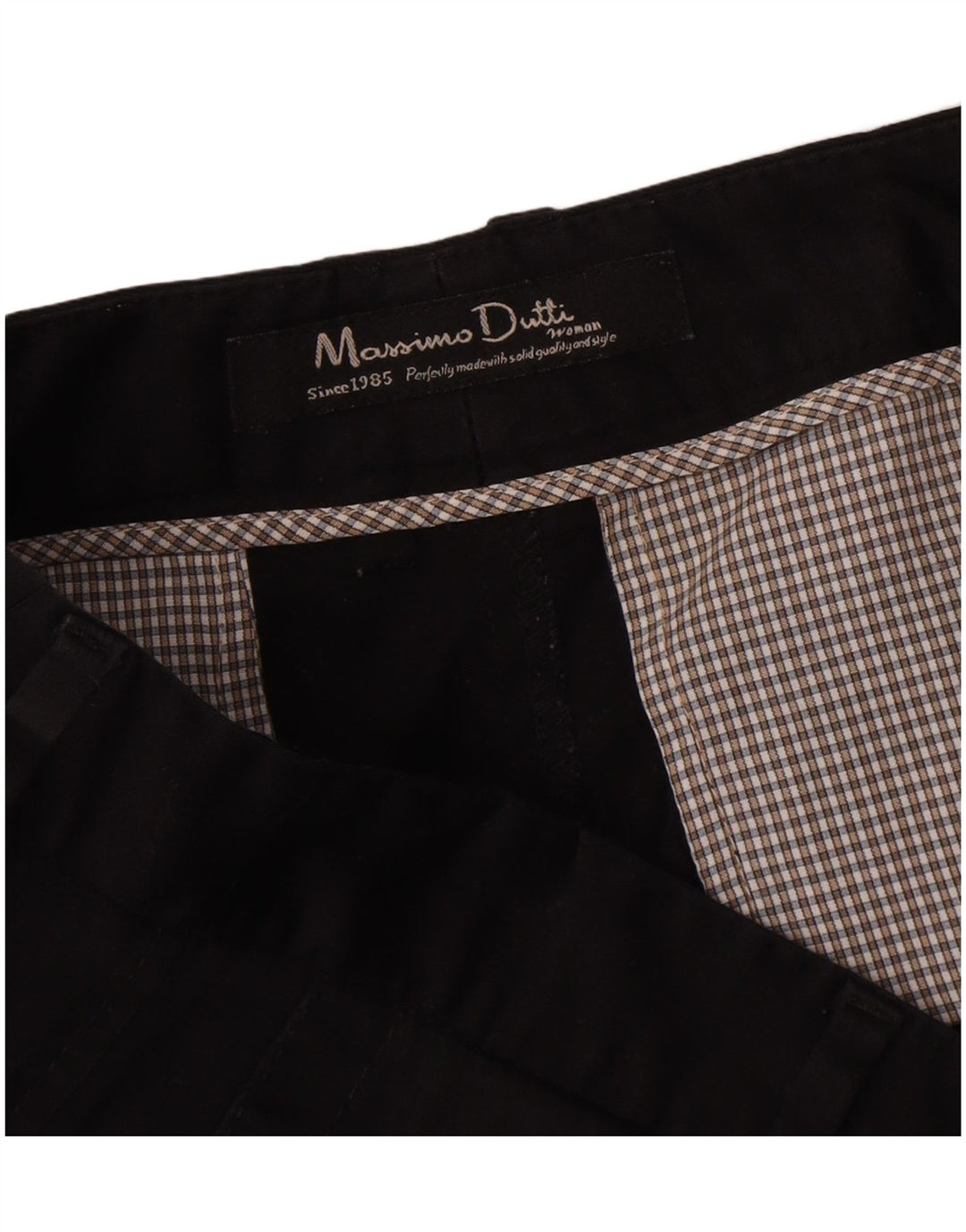 Calça Chino feminina Massimo Dutti Bootcut W34 L32 algodão preto
