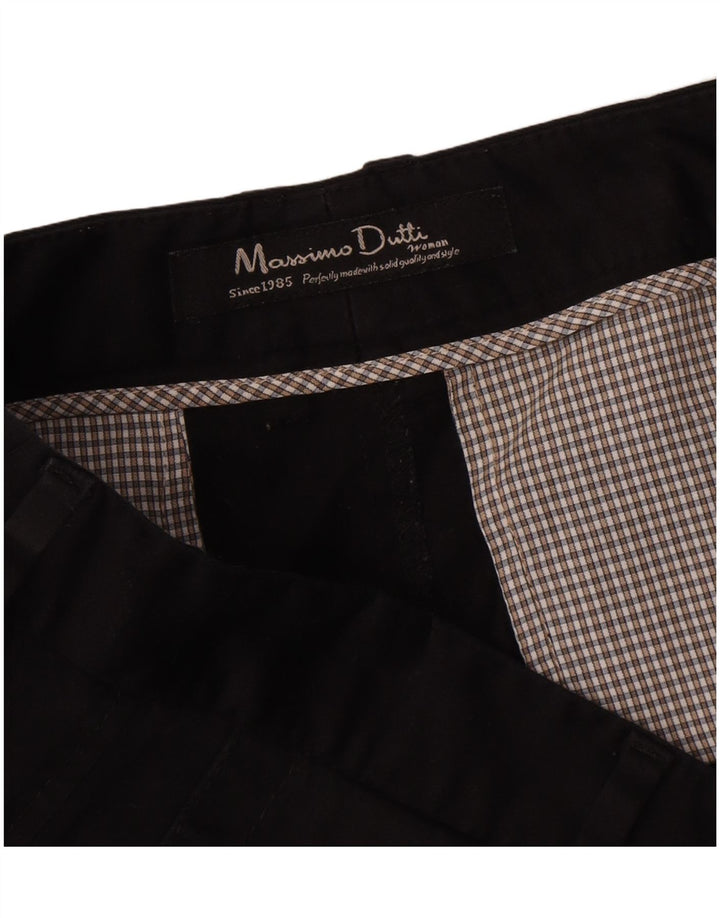 Calça Chino feminina Massimo Dutti Bootcut W34 L32 algodão preto