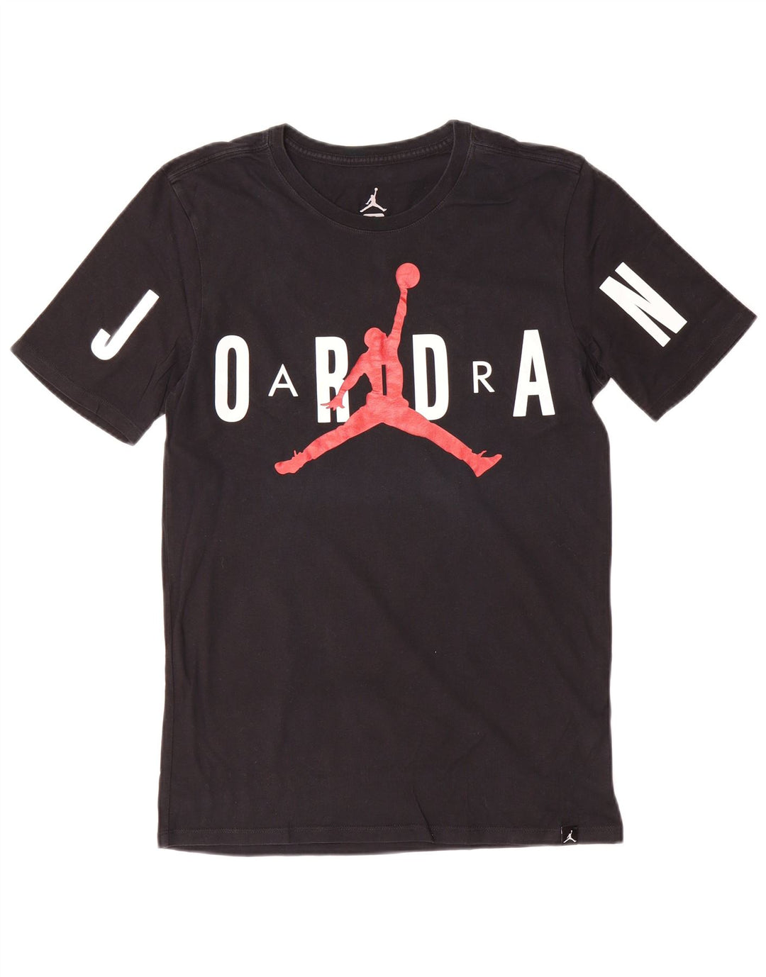Jordan Camiseta masculina gráfica top pequeno algodão preto